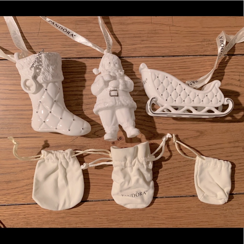PANDORA CHRISTMAS ORNAMENT SET of 3